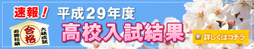 平成29年度 公立高校合格者一覧 13名中 旧学区トップ・準トップ校合格者 9名